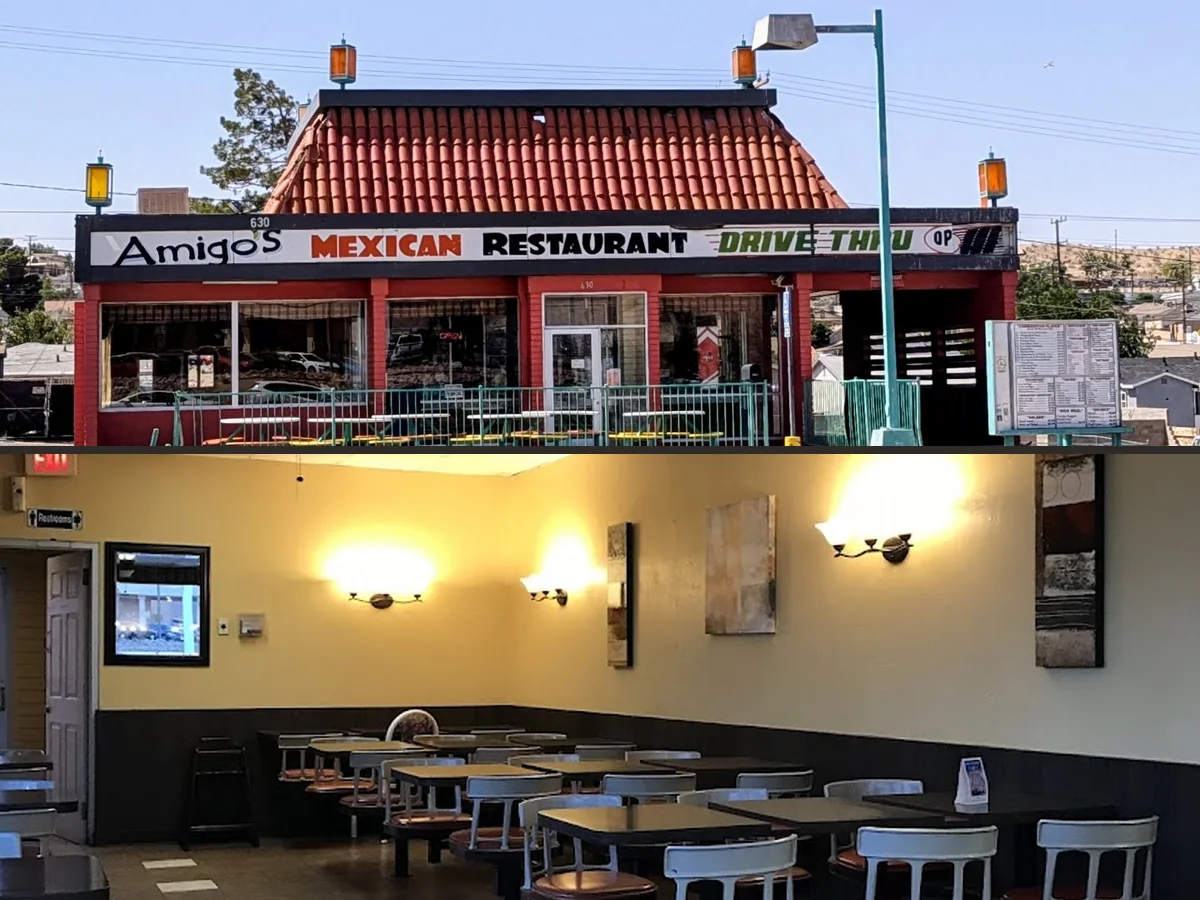 Counter service area in a casual dining space.